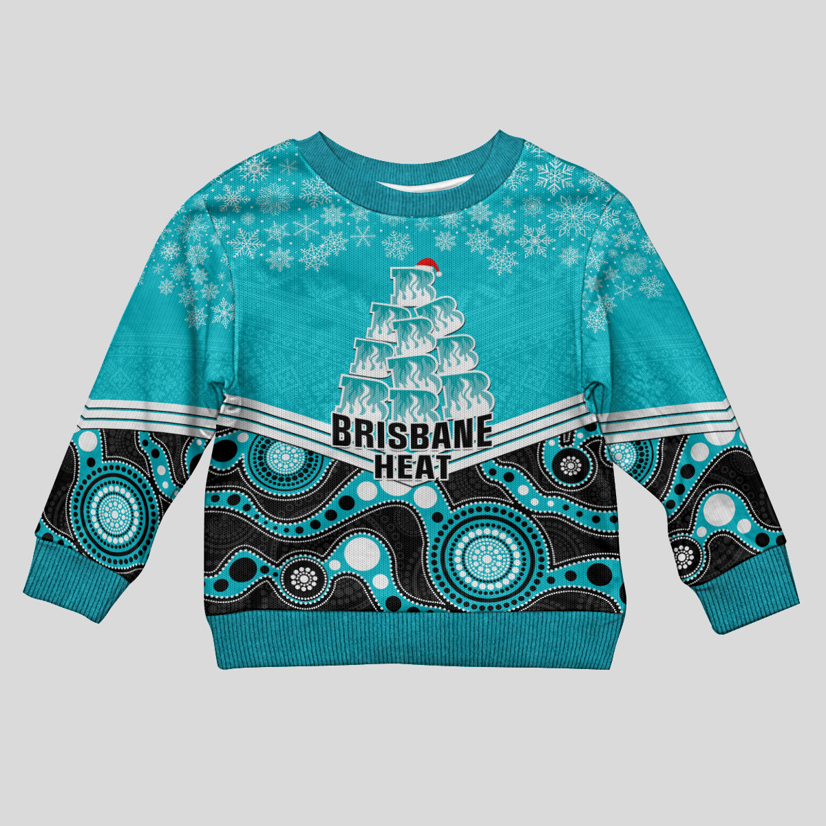 custom-brisbane-heat-cricket-christmas-kid-ugly-christmas-sweater-merry-xmas-2023-indigenous-art