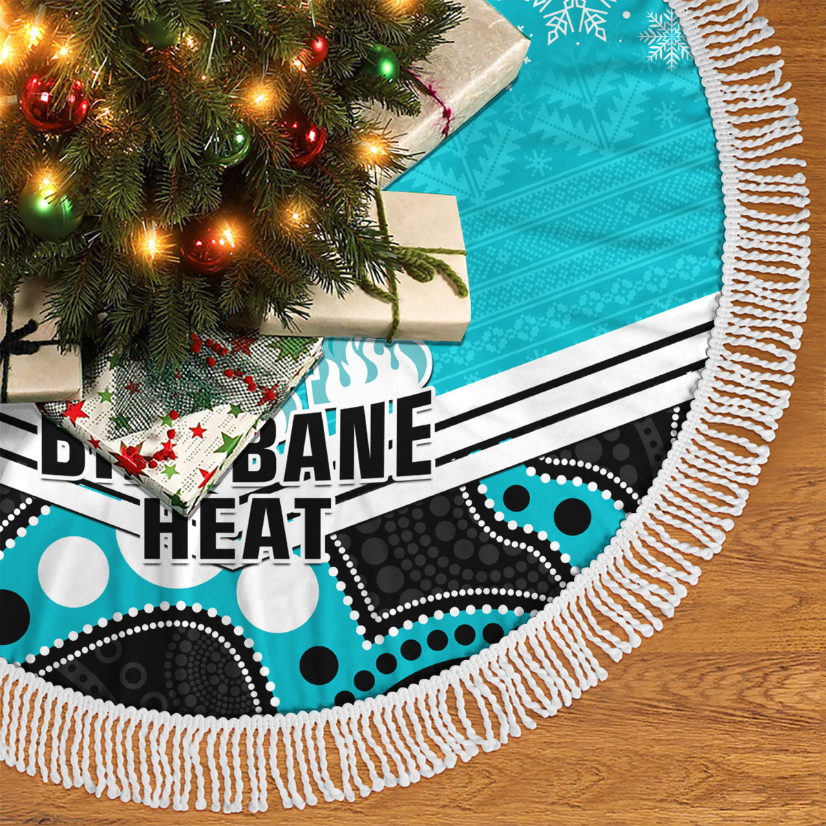brisbane-heat-cricket-christmas-tree-skirt-merry-xmas-2023-indigenous-art