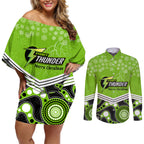 custom-thunder-cricket-christmas-couples-matching-off-shoulder-short-dress-and-long-sleeve-button-shirt-merry-xmas-2023-indigenous-art