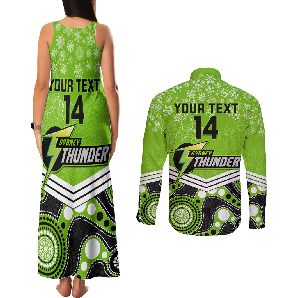 custom-thunder-cricket-christmas-couples-matching-tank-maxi-dress-and-long-sleeve-button-shirt-merry-xmas-2023-indigenous-art