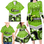 custom-thunder-cricket-christmas-family-matching-long-sleeve-bodycon-dress-and-hawaiian-shirt-merry-xmas-2023-indigenous-art