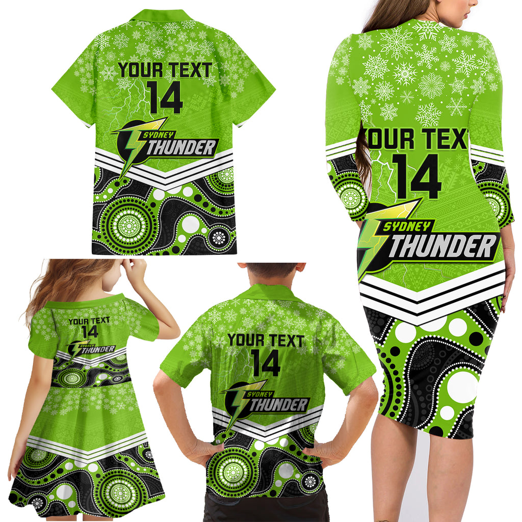 custom-thunder-cricket-christmas-family-matching-long-sleeve-bodycon-dress-and-hawaiian-shirt-merry-xmas-2023-indigenous-art