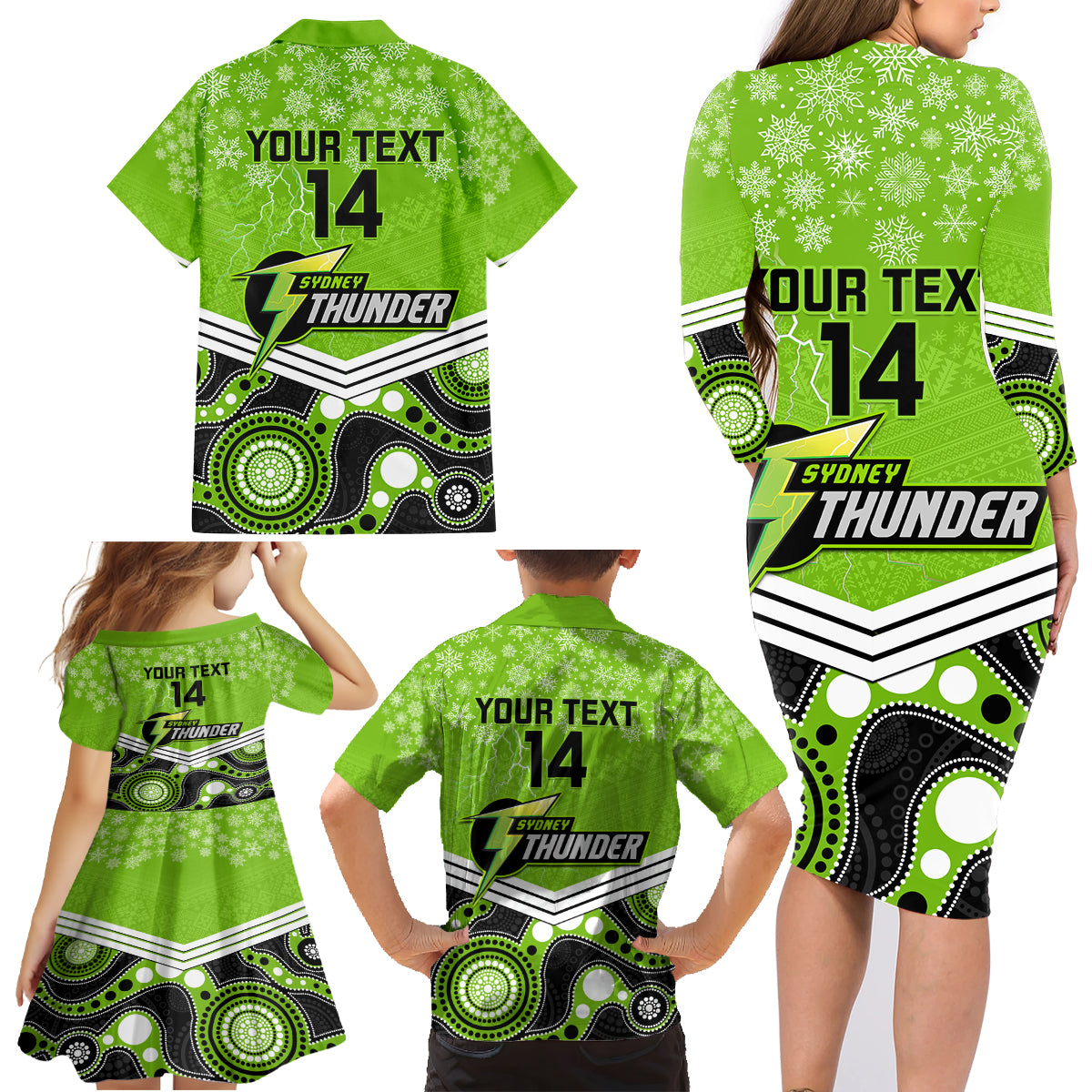 custom-thunder-cricket-christmas-family-matching-long-sleeve-bodycon-dress-and-hawaiian-shirt-merry-xmas-2023-indigenous-art