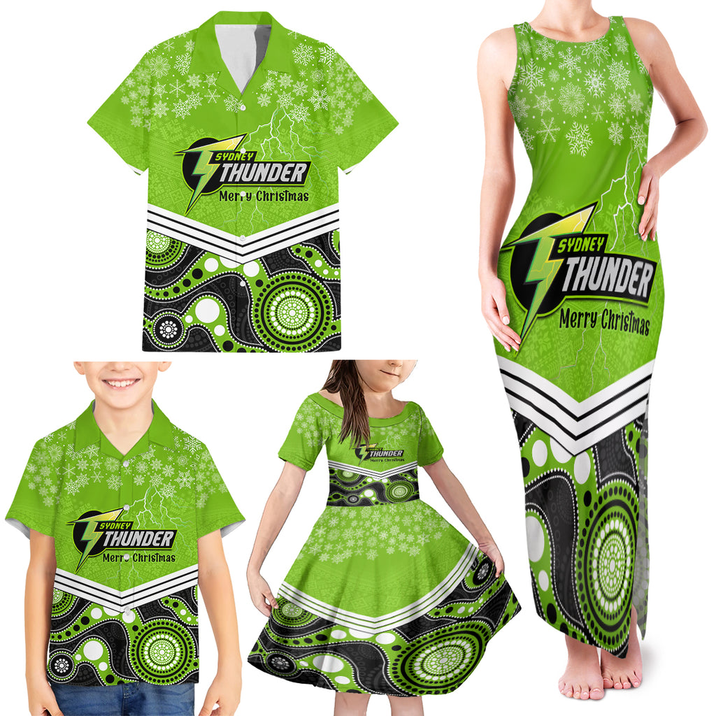 custom-thunder-cricket-christmas-family-matching-tank-maxi-dress-and-hawaiian-shirt-merry-xmas-2023-indigenous-art