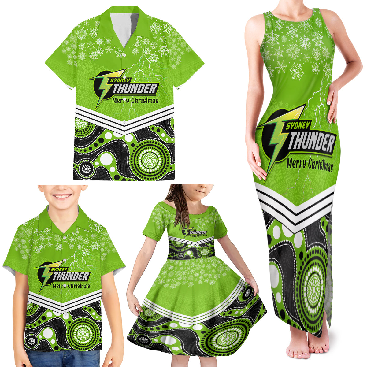 custom-thunder-cricket-christmas-family-matching-tank-maxi-dress-and-hawaiian-shirt-merry-xmas-2023-indigenous-art