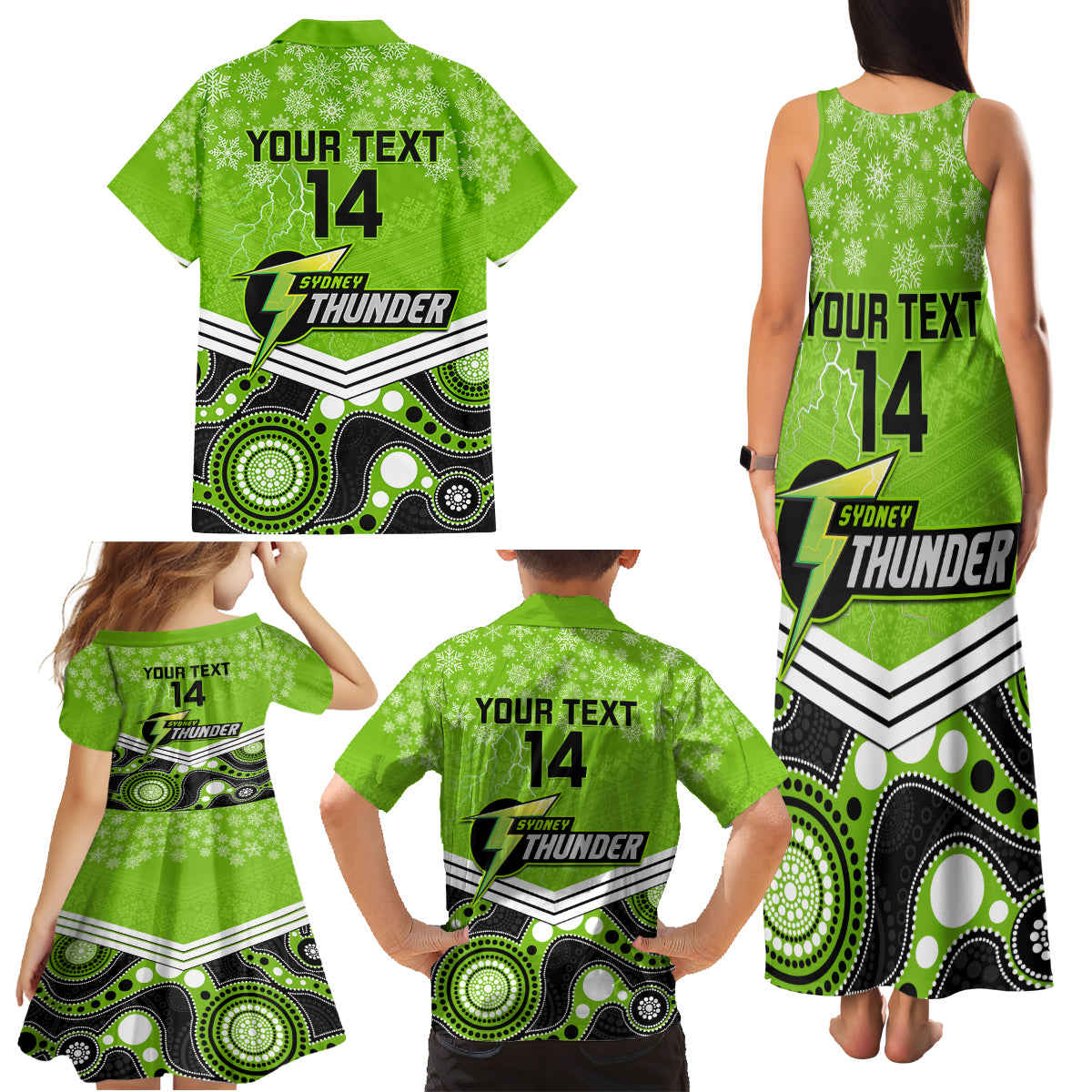 custom-thunder-cricket-christmas-family-matching-tank-maxi-dress-and-hawaiian-shirt-merry-xmas-2023-indigenous-art