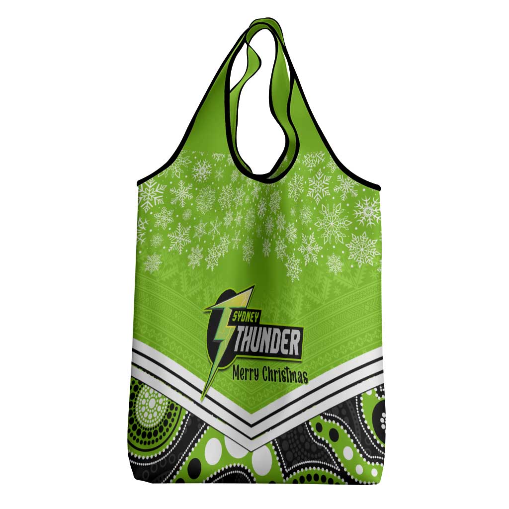 Thunder Cricket Christmas Grocery Bag Merry Xmas Indigenous Art