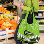 Thunder Cricket Christmas Grocery Bag Merry Xmas Indigenous Art