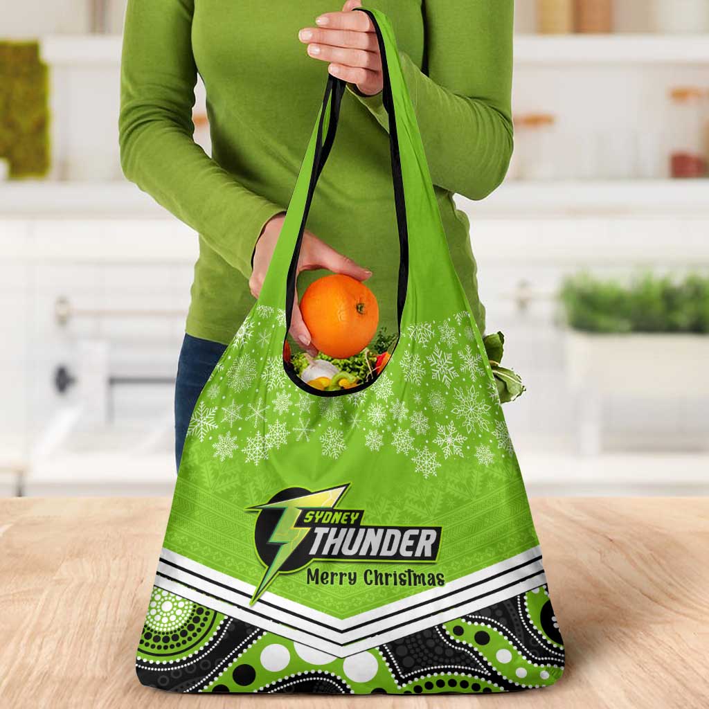 Thunder Cricket Christmas Grocery Bag Merry Xmas Indigenous Art