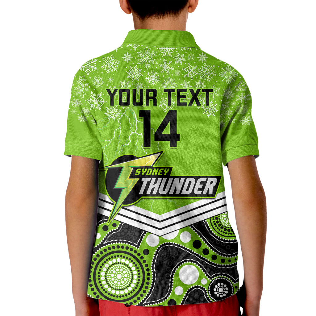 custom-thunder-cricket-christmas-kid-polo-shirt-merry-xmas-2023-indigenous-art