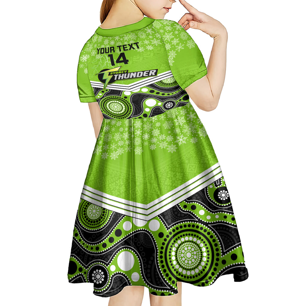 custom-thunder-cricket-christmas-kid-short-sleeve-dress-merry-xmas-2023-indigenous-art