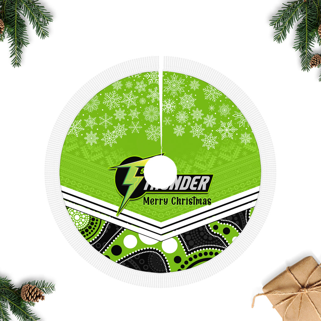 thunder-cricket-christmas-tree-skirt-merry-xmas-2023-indigenous-art