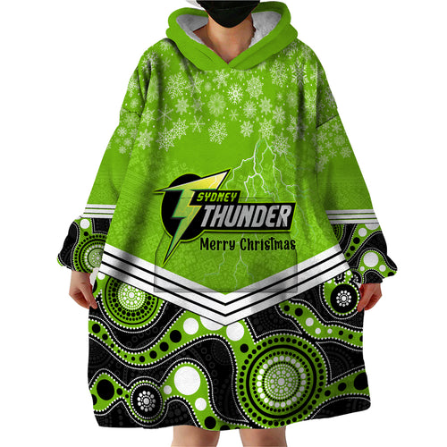 custom-thunder-cricket-christmas-wearable-blanket-hoodie-merry-xmas-2023-indigenous-art
