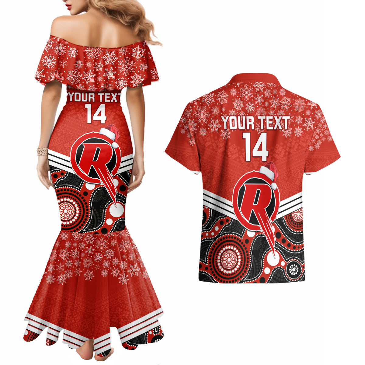 custom-melbourne-renegades-cricket-christmas-couples-matching-mermaid-dress-and-hawaiian-shirt-merry-xmas-2023-indigenous-art