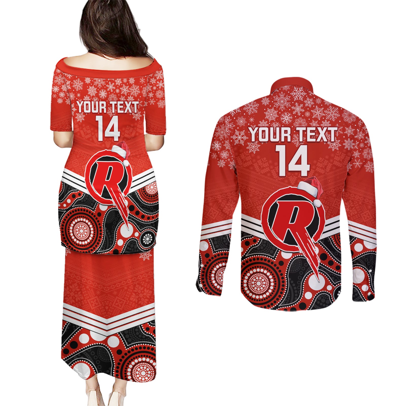 custom-melbourne-renegades-cricket-christmas-couples-matching-puletasi-dress-and-long-sleeve-button-shirt-merry-xmas-2023-indigenous-art