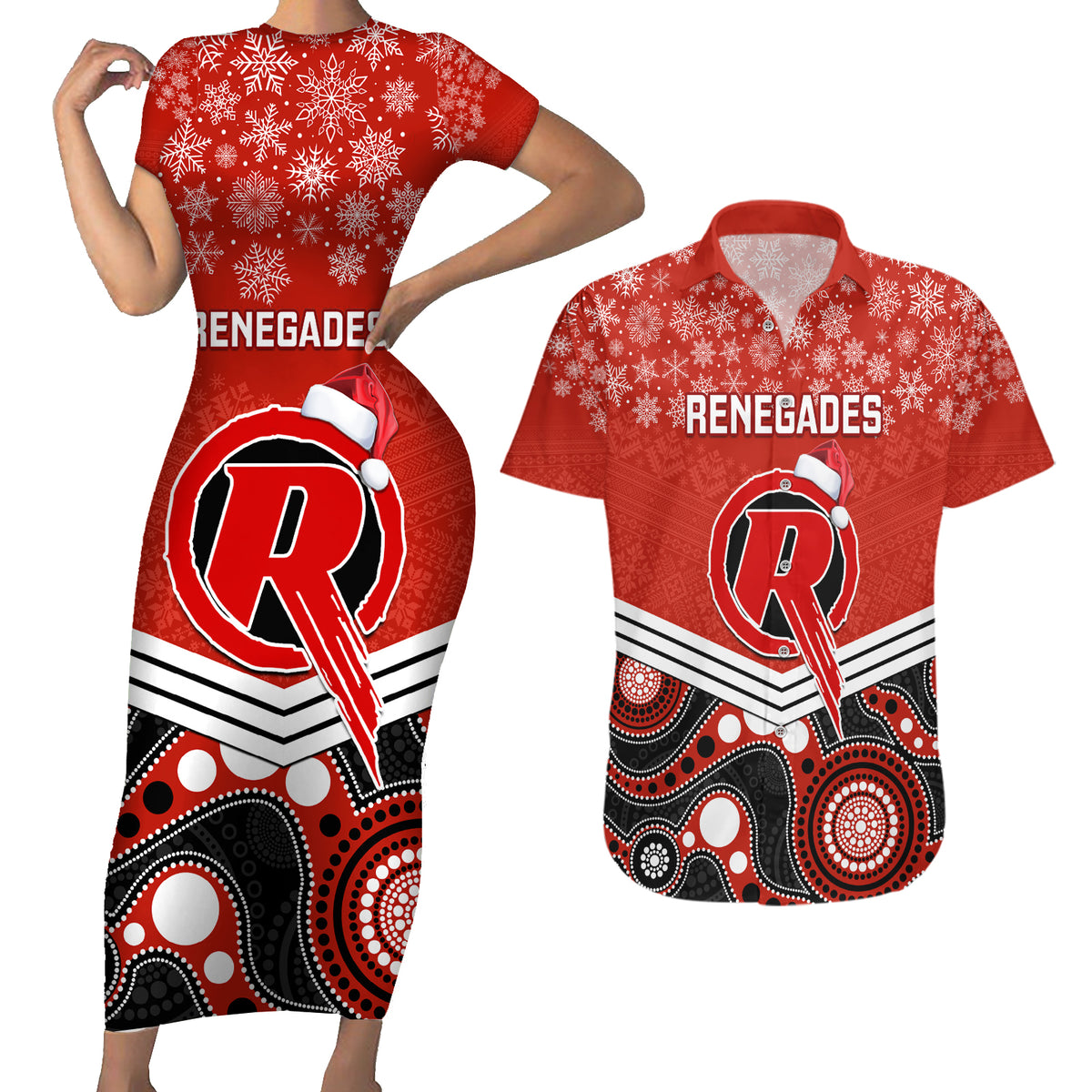 custom-melbourne-renegades-cricket-christmas-couples-matching-short-sleeve-bodycon-dress-and-hawaiian-shirt-merry-xmas-2023-indigenous-art