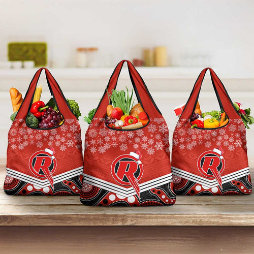 Melbourne Renegades Cricket Christmas Grocery Bag Merry Xmas Indigenous Art