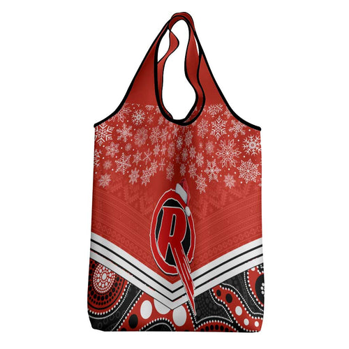 Melbourne Renegades Cricket Christmas Grocery Bag Merry Xmas Indigenous Art