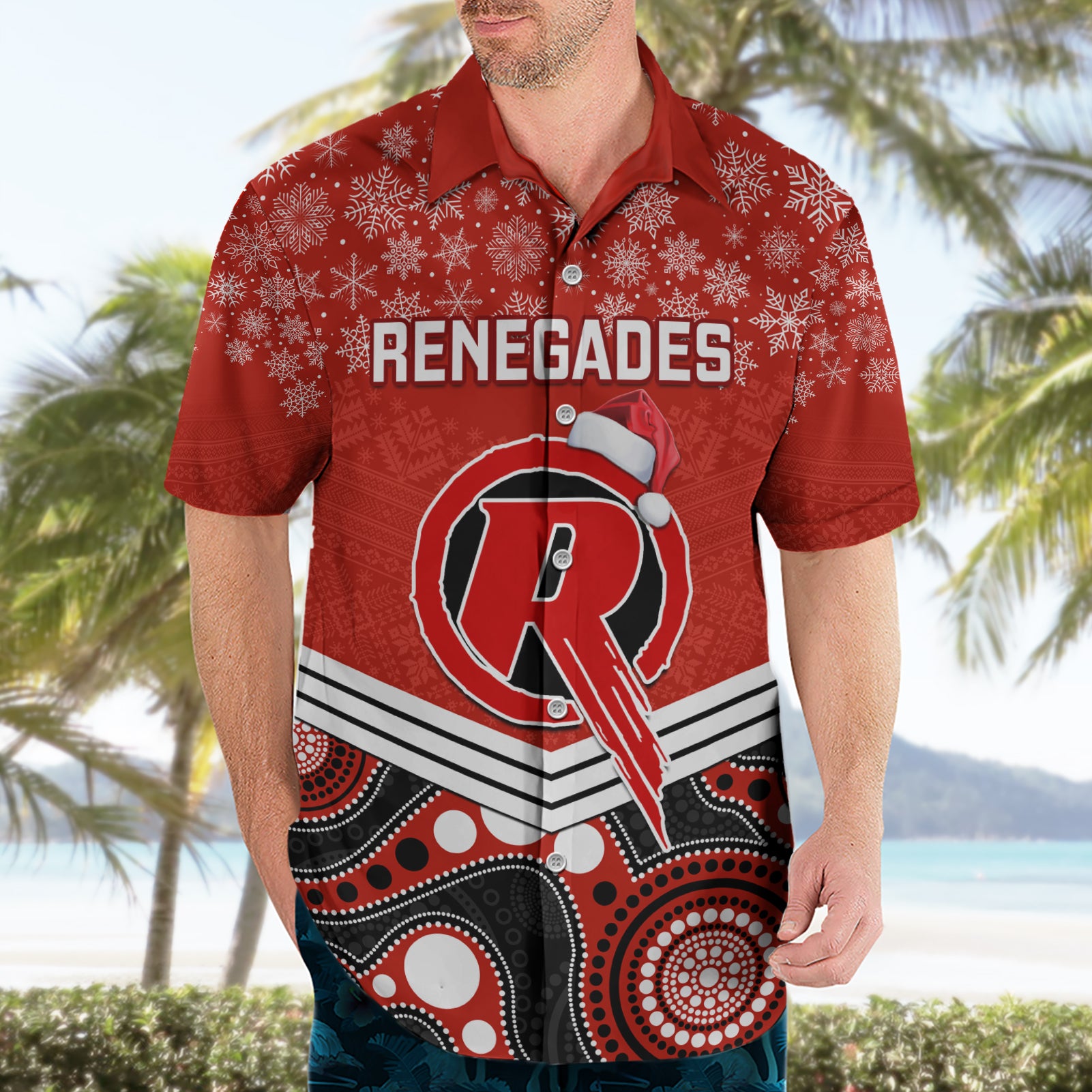 custom-melbourne-renegades-cricket-christmas-hawaiian-shirt-merry-xmas-2023-indigenous-art