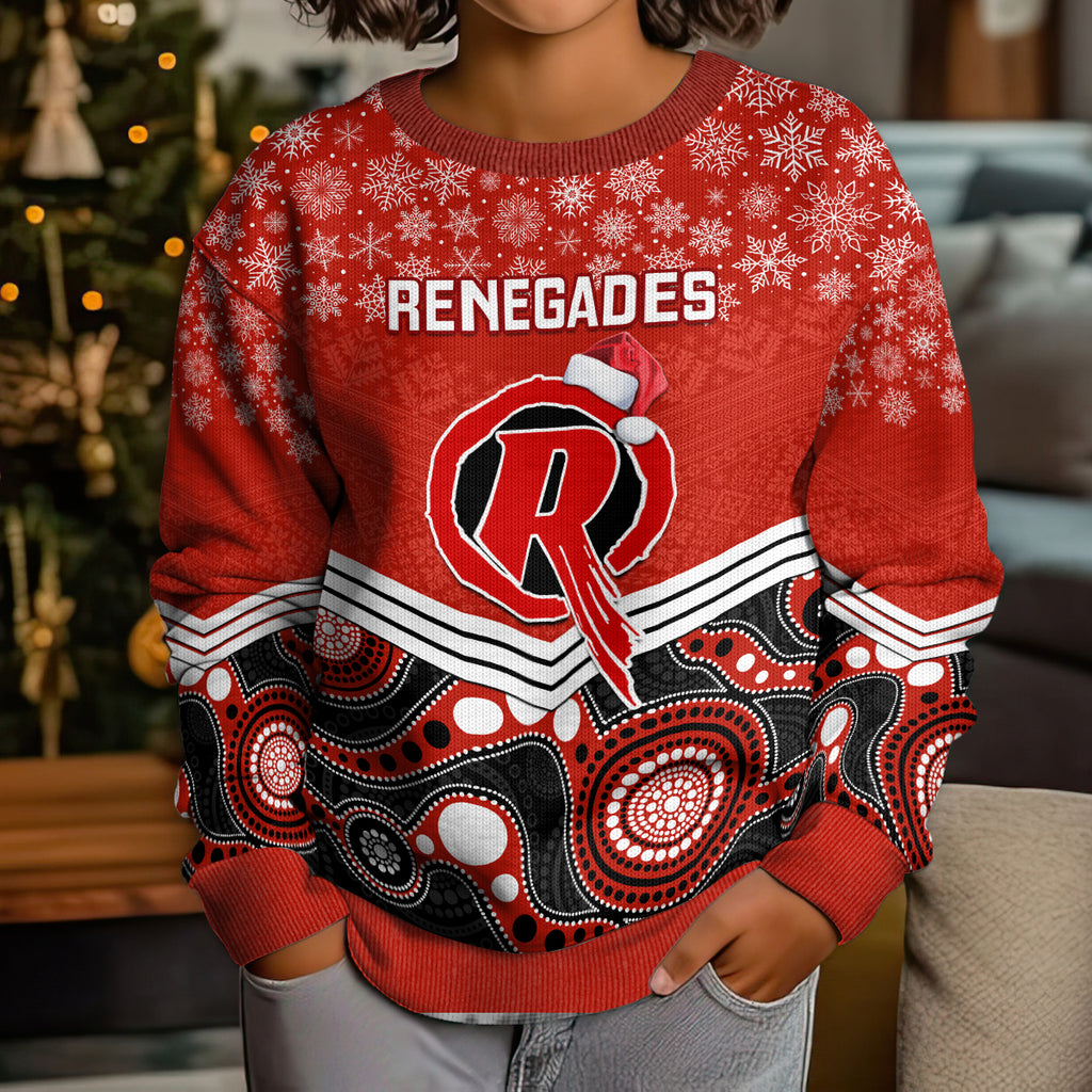 custom-melbourne-renegades-cricket-christmas-kid-ugly-christmas-sweater-merry-xmas-2023-indigenous-art