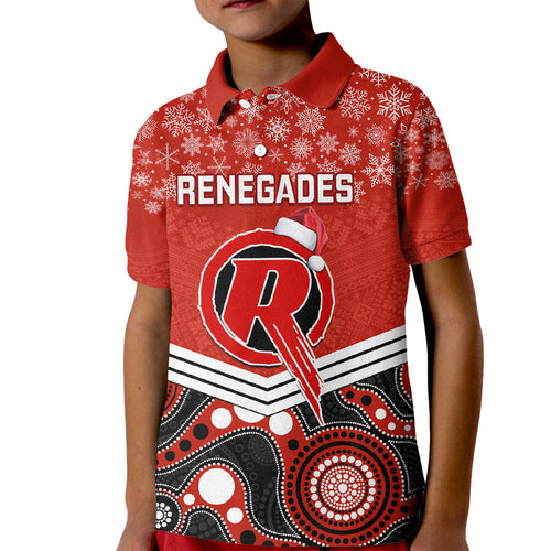 custom-melbourne-renegades-cricket-christmas-kid-polo-shirt-merry-xmas-2023-indigenous-art