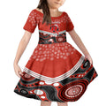 custom-melbourne-renegades-cricket-christmas-kid-short-sleeve-dress-merry-xmas-2023-indigenous-art