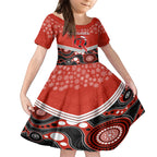 custom-melbourne-renegades-cricket-christmas-kid-short-sleeve-dress-merry-xmas-2023-indigenous-art