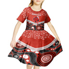 custom-melbourne-renegades-cricket-christmas-kid-short-sleeve-dress-merry-xmas-2023-indigenous-art