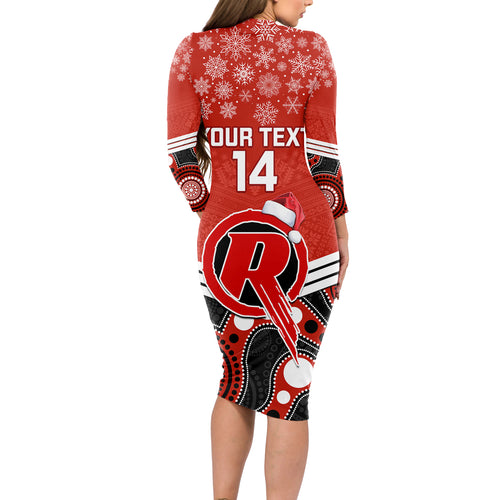custom-melbourne-renegades-cricket-christmas-long-sleeve-bodycon-dress-merry-xmas-2023-indigenous-art