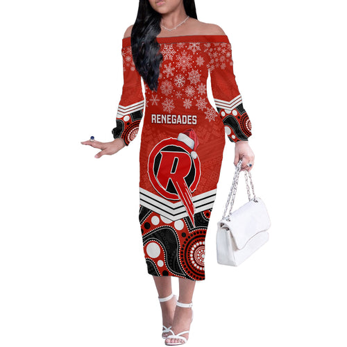 custom-melbourne-renegades-cricket-christmas-off-the-shoulder-long-sleeve-dress-merry-xmas-2023-indigenous-art