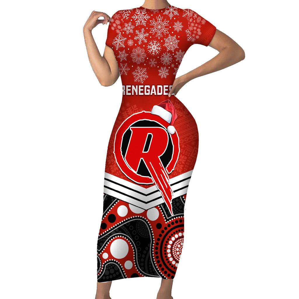 custom-melbourne-renegades-cricket-christmas-short-sleeve-bodycon-dress-merry-xmas-2023-indigenous-art