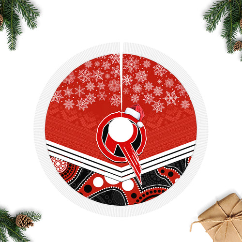 melbourne-renegades-cricket-christmas-tree-skirt-merry-xmas-2023-indigenous-art