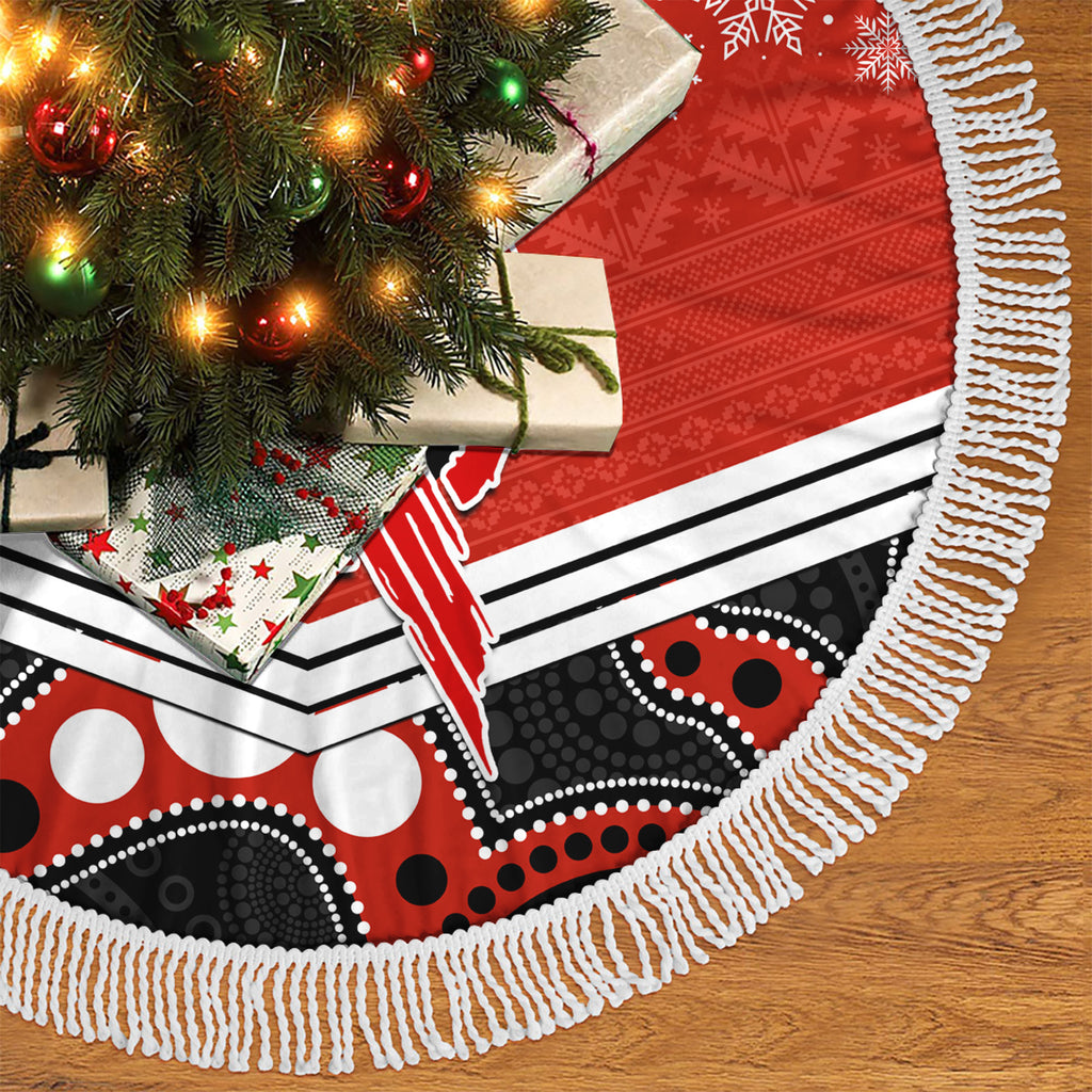 melbourne-renegades-cricket-christmas-tree-skirt-merry-xmas-2023-indigenous-art