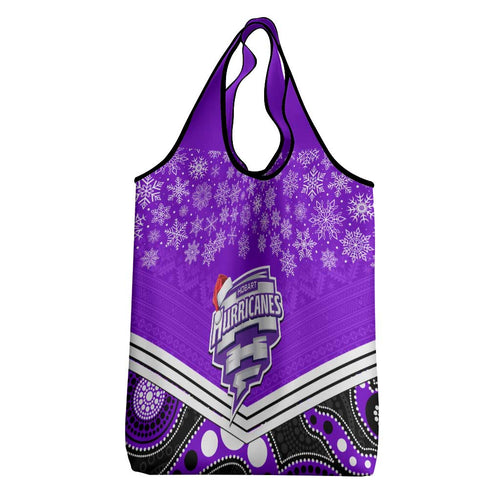 Hobart Hurricanes Cricket Christmas Grocery Bag Merry Xmas Indigenous Art