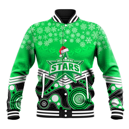 custom-melbourne-stars-cricket-christmas-baseball-jacket-merry-xmas-2023-indigenous-art
