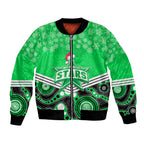 custom-melbourne-stars-cricket-christmas-bomber-jacket-merry-xmas-2023-indigenous-art