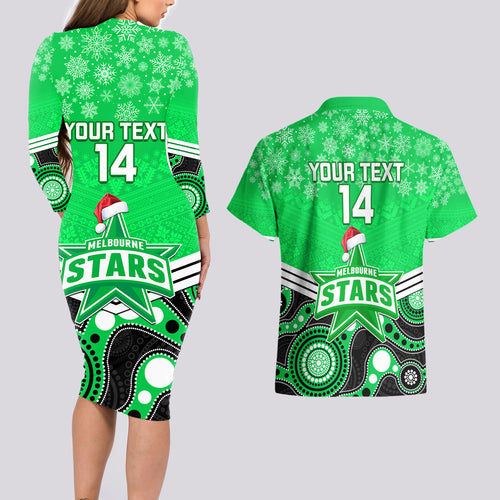 custom-melbourne-stars-cricket-christmas-couples-matching-long-sleeve-bodycon-dress-and-hawaiian-shirt-merry-xmas-2023-indigenous-art