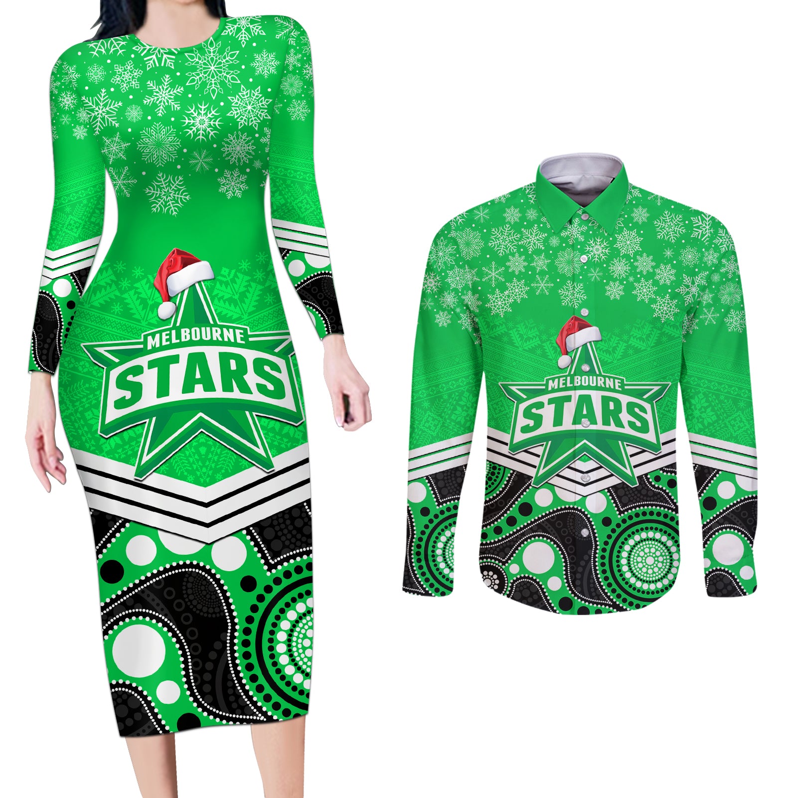custom-melbourne-stars-cricket-christmas-couples-matching-long-sleeve-bodycon-dress-and-long-sleeve-button-shirt-merry-xmas-2023-indigenous-art