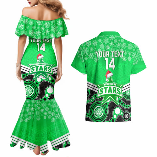 custom-melbourne-stars-cricket-christmas-couples-matching-mermaid-dress-and-hawaiian-shirt-merry-xmas-2023-indigenous-art