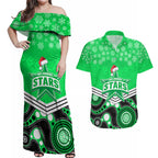 custom-melbourne-stars-cricket-christmas-couples-matching-off-shoulder-maxi-dress-and-hawaiian-shirt-merry-xmas-2023-indigenous-art