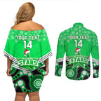 custom-melbourne-stars-cricket-christmas-couples-matching-off-shoulder-short-dress-and-long-sleeve-button-shirt-merry-xmas-2023-indigenous-art