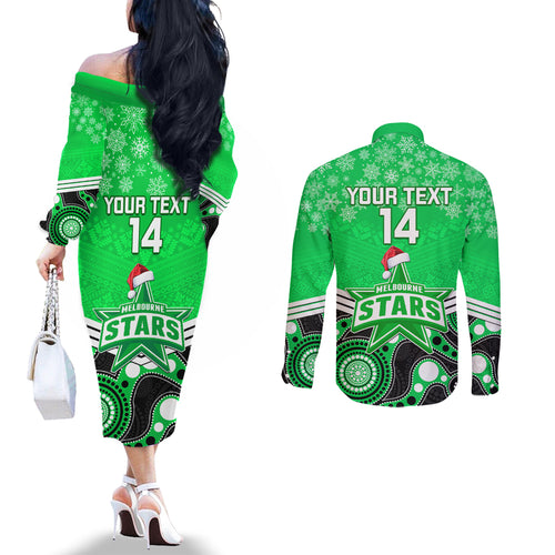 custom-melbourne-stars-cricket-christmas-couples-matching-off-the-shoulder-long-sleeve-dress-and-long-sleeve-button-shirt-merry-xmas-2023-indigenous-art