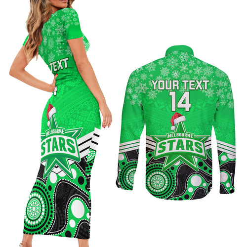 custom-melbourne-stars-cricket-christmas-couples-matching-short-sleeve-bodycon-dress-and-long-sleeve-button-shirt-merry-xmas-2023-indigenous-art