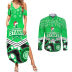 custom-melbourne-stars-cricket-christmas-couples-matching-summer-maxi-dress-and-long-sleeve-button-shirt-merry-xmas-2023-indigenous-art
