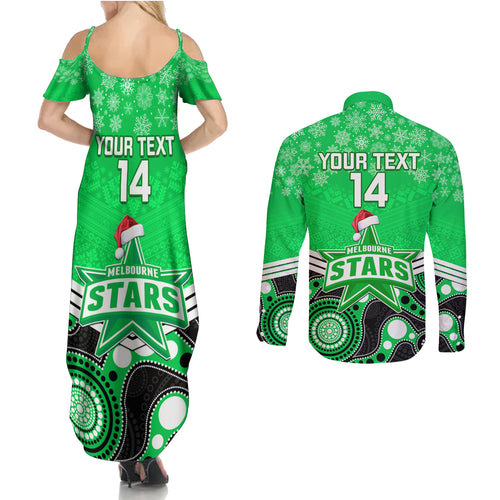 custom-melbourne-stars-cricket-christmas-couples-matching-summer-maxi-dress-and-long-sleeve-button-shirt-merry-xmas-2023-indigenous-art