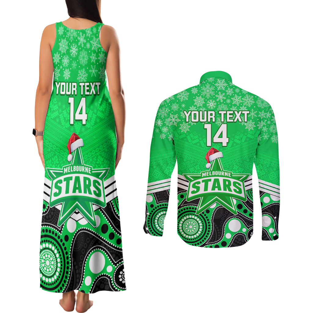 custom-melbourne-stars-cricket-christmas-couples-matching-tank-maxi-dress-and-long-sleeve-button-shirt-merry-xmas-2023-indigenous-art