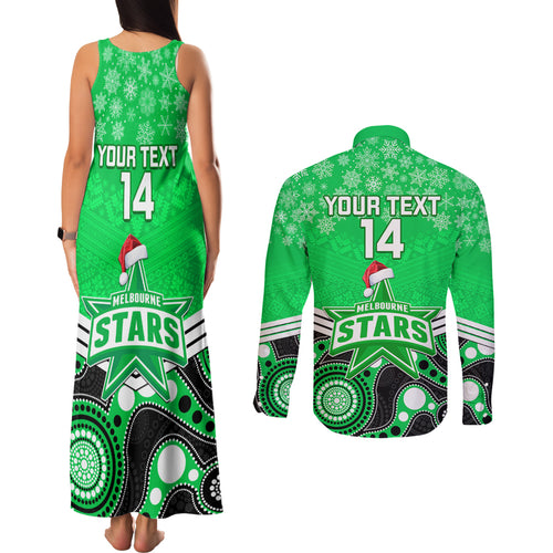 custom-melbourne-stars-cricket-christmas-couples-matching-tank-maxi-dress-and-long-sleeve-button-shirt-merry-xmas-2023-indigenous-art