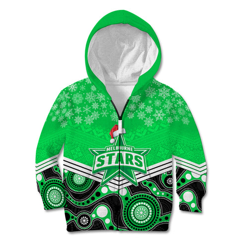 custom-melbourne-stars-cricket-christmas-kid-hoodie-merry-xmas-2023-indigenous-art