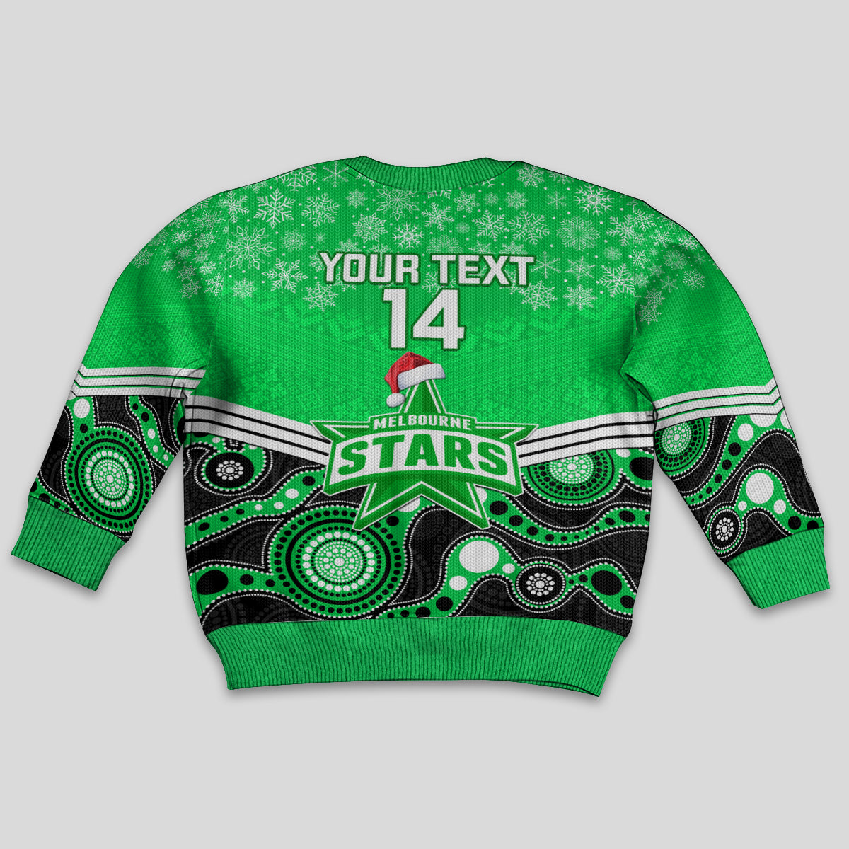 custom-melbourne-stars-cricket-christmas-kid-ugly-christmas-sweater-merry-xmas-2023-indigenous-art