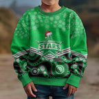 custom-melbourne-stars-cricket-christmas-kid-ugly-christmas-sweater-merry-xmas-2023-indigenous-art